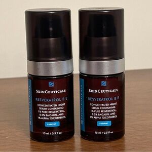 2 SKINCEUTICALS Resveratrol B E Nighttime Antioxidant Serum, 0.5 oz EACH, NWOB